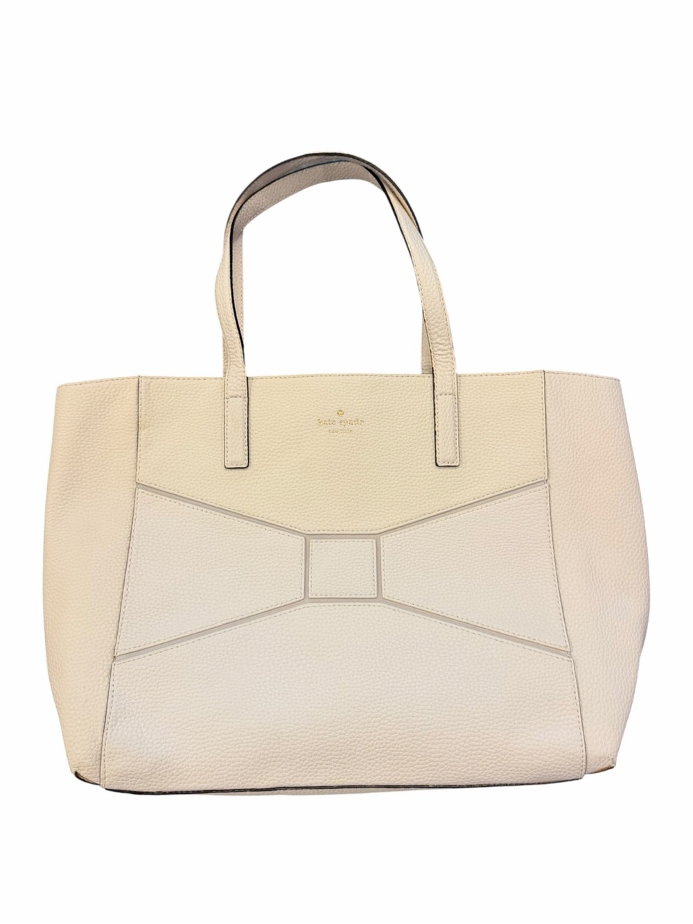 Kate Spade New York Bridge Place Francisca Large Tote Cream Pebbled Leather Bag
